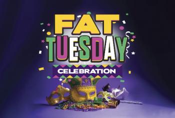 fat tuesday celebration fat tuesday celebration with image of mardi gras mask and beads